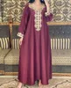 Ethnic Clothing Eid Embroidered Moroccan Oriental Dress Evening Party Kaftan Women Belted Arabic Gown Islamic Caftan Muslim Abaya Ramadan