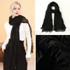 Sciarpe 17 colori Moda Sciarpa tinta unita per bambini per le donne Ragazze Primavera Inverno Scialli lunghi da donna Avvolge Bandana Pashmina Nero