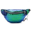 Sacs de taille Coloré Unisexe Casual Packs Handy Fanny Pack Ceinture Zipper Pouch Épaule Femme Téléphone