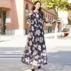 Casual Dresses Chiffon Long Sleeve Floral Print Dress Boho Plus Size Women Beach Wedding Party Guest Maxi For Poshoot Vestidos Robes