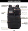 Outdoor-Taschen Militärischer taktischer Rucksack 3 Tage Assault Pack Army Molle Bag 35L Großer wasserdichter Wandercamping-Reiserucksack 600D 230608