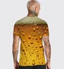 3D Print Mens T-shirts pour hommes 3D Graphic Funny Beer T-shirt imprimé pour hommes garçons à manches courtes Fashion Streetwear Tees avec des motifs