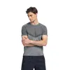 Lu08 Men Yoga OutfitジムTシャツエクササイズフィットネスウェアスポーツウェアスポーツトレーニングバスケットボールクイックドライアイスシルクシャツ屋外トップ半袖弾性通気性121