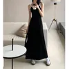 Stage Wear Black Suspender Dress For Women's 2023 Summer Strappy Open Back Spicy Girl Can Be Sent As A Substitute