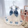 Девушки платья девочка Baby Summer Princess Dress Style модная пухлая юбка 3 Bow Besp 230608