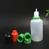 Bouteilles compte-gouttes en plastique PE 50ml en gros avec bouchons inviolables à l'épreuve des enfants LDPE E bouteille vide liquide Lmawn