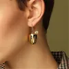 Dangle Chandelier XIALUOKE Fashion Geometric Solid Cylinder Ear Clip Earrings For Women Personality Pearl Daily Statement Jewelry Gift 230609