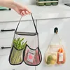 Le stockage met en sac le sac net d'oignon de fruit et de légume avec la maille accrochante réutilisable de 2 compartiments forte durable