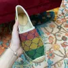 espadrillas di design di lusso scarpe casual da donna piattaforma primavera estate con mocassino fibbia lettera ragazze espadrillas piatte in vera pelle scarpe 38 stile