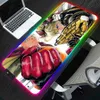 Mouse pads pulso acessórios de computador onepunchman mouse pad com backlight gaming gamer teclado bonito grande