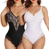 Femmes Combinaisons Barboteuses LILVIGOR Shapewear Dentelle Body pour Femmes Tummy Control Sans Manches Col En V Dos Nu Camisole Minceur Corset 230609