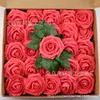 Fleurs décoratives 25 pièces mousse PE artificielle Rose fausse fleur bouquet de mariée mariage décoration de la maison bricolage Scrapbooking artisanat