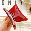 High Quality 10CM Big Fruit Strawberry Hair Clip Claw Cute Red Acetate Ponytail Clip Women Hair Accessories Fashion headwear