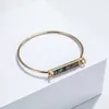 Bangle Trendy Minimalist Abalone Shell Bracelet Charm Copper Statement Metal Bangles For Women Geometry Square Female Jewelry 2023