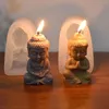 Candles DIY Buddha Candle Silicone Mold 3D Buddha Gypsum Soap Cement Resin Mold Festival Gift Making Church Candle Production Supplies 230608