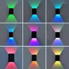 Lampes murales intérieures modernes RGB 5W lampe à LED haut et bas décorer applique chambre chevet lumière colorée avec télécommande