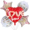 Andra evenemangsfestleveranser 5 PCSSet Round Heart Foil Ballonger med glada kärleksbrev Globos Wedding Valentine's Day Birthday Party Decorations Wholesale 230608