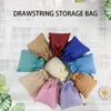 Jewelry Pouches 50Pcs Sackcloth Drawstring Rings Necklaces Bags Burlap Bundled Can Party Wrap Birthday Durable