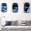 Wall Stickers 3D Space Galaxy Planets Wall sticker Universe Star Wallpaper Waterproof Vinyl Art Mural Decal Kids Room Decoration Pegatinas 230608
