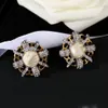 2023 Fashion new designer earrings Luxury full of diamond flower earrings beautiful gorgeous everything no box