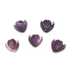 Charms Purple Shell Flower Pendants High-quality Fashion Jewelry Natural Seashell Carved For DIY Necklace Earring Making