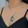 Pendentif Colliers De Mode Cristal Cluster Collier Pour Femmes Filles Gemme Naturelle Perlé À La Main Bijoux Romantique Amitié Cadeau