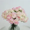 Decorative Flowers Artificial Latex Rose Bouquet Wedding Bride Holding Home Living Room Dining Table Simulation Butterfly Roses Decoration