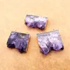 Pendant Necklaces Top Grade Purple Amethysts Druzy Geode Raw Crystal Necklace Irregular Size Gemstones Jewelery Gift For Women Girl