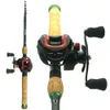 Rod Reel Combo Fishing and 1.8m 2.7m Telescopic Carbon Fiber Casting 18 1 BB 7.2 1 Gear Ratio Baitcasting for Bass 230609