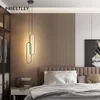 Pendelleuchten Gold Schwarz Hängelampe Minimalist LED Modernes Licht Kronleuchter für Schlafzimmer Restaurant Wohnzimmer Nachttisch Dekorativ