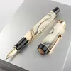 Fountain Pens Jinhao Centennial Tofu Pen 18KGP Golden Plated M Nib 07mm Akryl Ink 230608