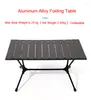 Camp Furniture Outdoor Portable Camping Folding Table Picnic Barbecue Ultra-Lght Aluminum Alloy Egg Roll Desk