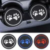 New 2Pcs Non-slip Car Water Cup Pad Cat paw footprint Rubber Mat for Bottle Holder Coaster Auto Interior Anti-skid Cup Holders