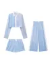 Womens Two Piece Pants Set Fashion Patchwork Stripe Short Shirts Shorts Suit Female Elastic midjebyxor Kvinna 2 Ställ ut 230608