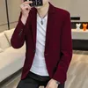 Costumes pour hommes Blazers mens fashion check Veste à boucle à boutonnage simple Slim Fit Small Suit Casual Top Coat 230609