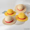 Mössor hattar baby cap bit strå hatt för barn cosplay anime klä upp halm förälder-barn hatt sol skugga sol hatt prestanda hatt