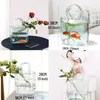 Vaser Clear Glass Bag Vase Creative Fish Tank Decor Bubble Flower Handväska Desktop Centerpiece Home Wedding Tulip Basket 230609