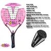 Rakiety tenisowe Wysokiej jakości Padel Racket Series Palas 3 -Wiernikowy Fibre Fibre Board Paddle Eva Face Beach Racquet Bag Vairo 360G 230608