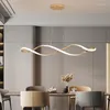 Ljuskronor smarta hem Alexa hängande modern ljuskrona för mats vardagsrum kök lampa guld/krompläterad LED -ljusarmaturer