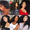 Hair Bulks ISEE HAIR Mongolian Kinky Curly Bundles 100 Human Extensions Nature Color Compre 1 3 4 Thick 230609