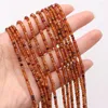 Pärlor som säljer produkt natursten semi-ädelfacetterad orange granatäpple pärla gör diy halsband armband storlek 3x2mm