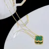 Modische, klassische Anhänger-Halskette für Damen, elegante 4-/vierblättrige Kleeblatt-Medaillon-Halskette, hochwertige Halsbandketten, Designer-Schmuck, 18 Karat vergoldet, Geschenk für Mädchen