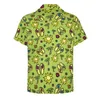 Camicie casual da uomo Camicette luminose per le vacanze Infradito Palma Hawaiana a maniche corte Grafica retrò Camicia da spiaggia oversize Idea regalo