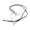 Chains Gothic Style Leather Cord Necklace Punk Collar For Girl Streetwear Chocker