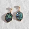 Dangle Earrings E7592 ZWPON Iridescent Resin Geomatric Irregularity Heptagon Drop For Women Brand Boutique Jewelry Geometric