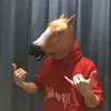 Party Masks Horse Mask Halloween Head Latex Creepy Animal Costume Theater Prank Crazy Cosplay Prop Headgear Decor 230608