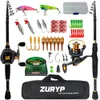 Rod Reel Combo ZURYP 1.8 2.4M casting rod combo Spinning fishing set with bag Portable Travel reel kit 230609