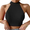 Camisoles réservoirs été Sexy dos nu débardeur femmes sans manches gilet qualité Camisoles hauts décontracté couleur unie basique Camisole