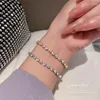 Link Bracelets Korean Fashion Water Drop Zirconia Crystal Adjustable Bangles For Women 2023 Trendy Copper Bracelet Gift