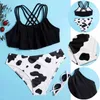 One Piece Kids Teen Girls Floral Print stroje kąpielowe Summer Summer Out Kamizel Swimsuit Dwuczęściowe szorty bikini